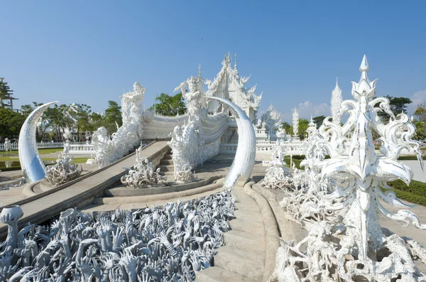 Белый храм Чианг Рай Таиланд — стоковое фото