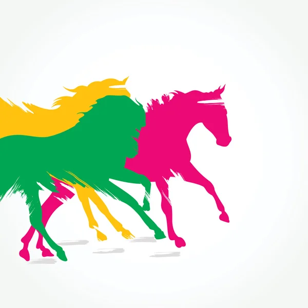 Běžící kůň — Stockový vektor