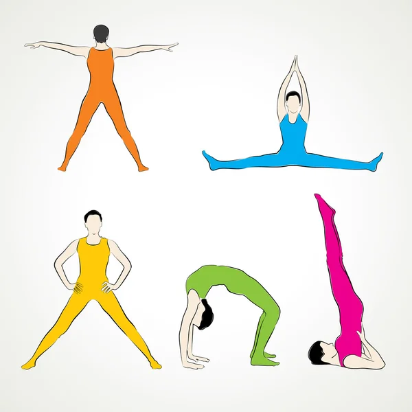 Yoga pose — Stok Vektör