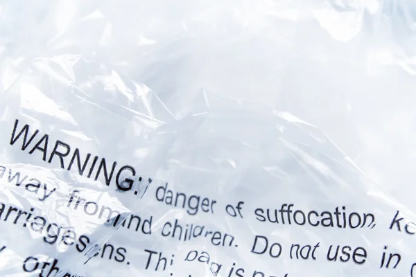 Advertencia sobre el plástico — Foto de Stock