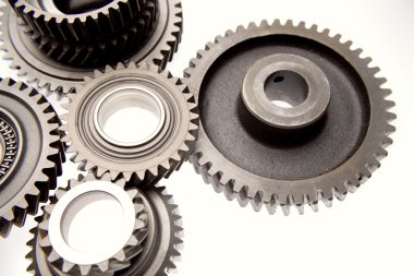 Gears on plain background clipart