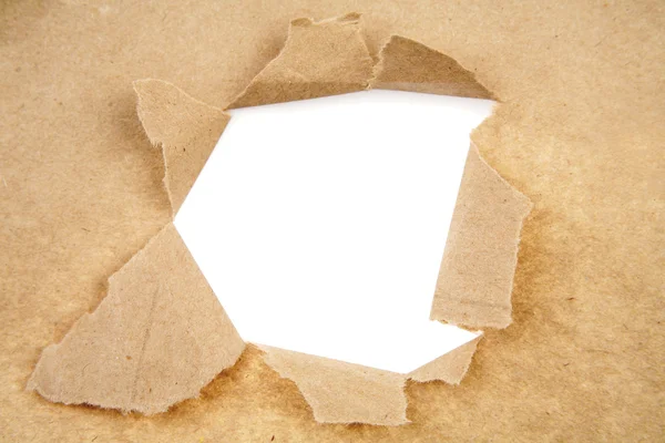 Hole in paper — Stock Photo, Image