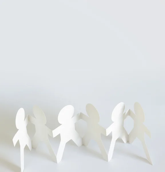 Equipo muñeco de papel — Foto de Stock