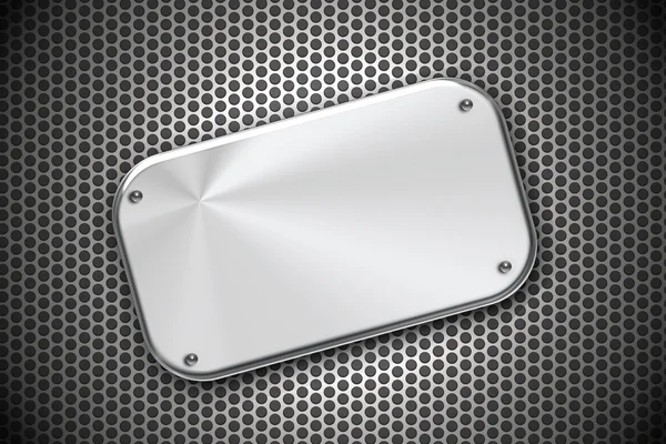 Steel plate on grill pattern — Stock Photo, Image