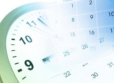 Clock and calendar clipart