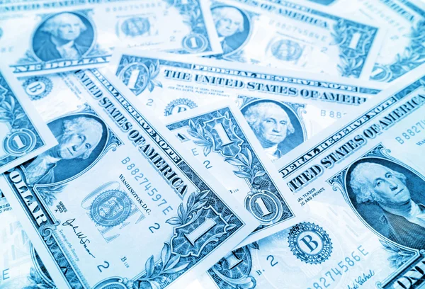 Close-up van Amerikaanse bankbiljetten — Stockfoto
