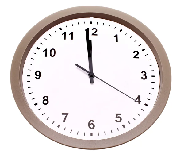 Relógio isolado sobre fundo branco — Fotografia de Stock