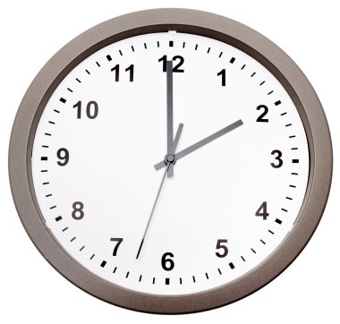 Clock isolated over white background clipart