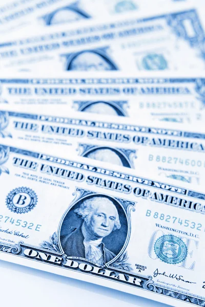 Крупним планом американські банкноти — стокове фото