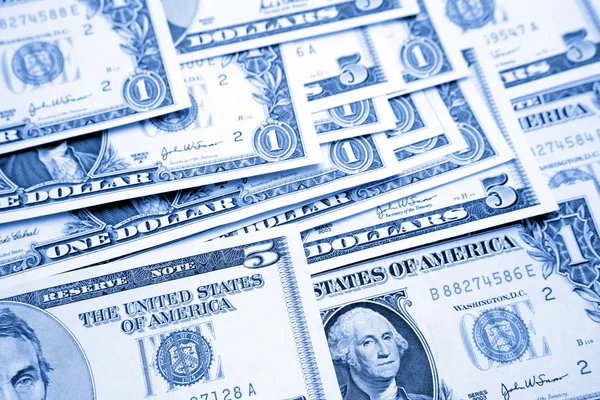 Primer plano de los billetes estadounidenses —  Fotos de Stock
