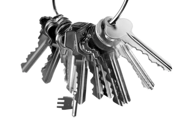 Lot de clés sur fond uni — Photo