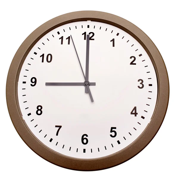 Clock isolated on plain background — Stock Photo, Image