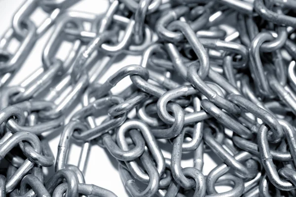 stock image Steel chain links closeup