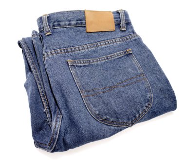 düz arka plan üzerinde denim jeans