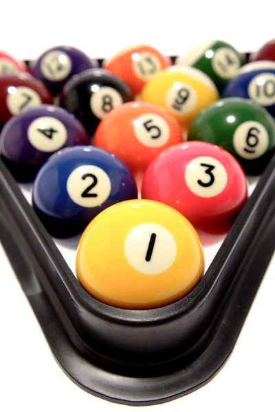 Closeup of pool balls — Stock Photo, Image