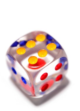 Dice on plain background clipart