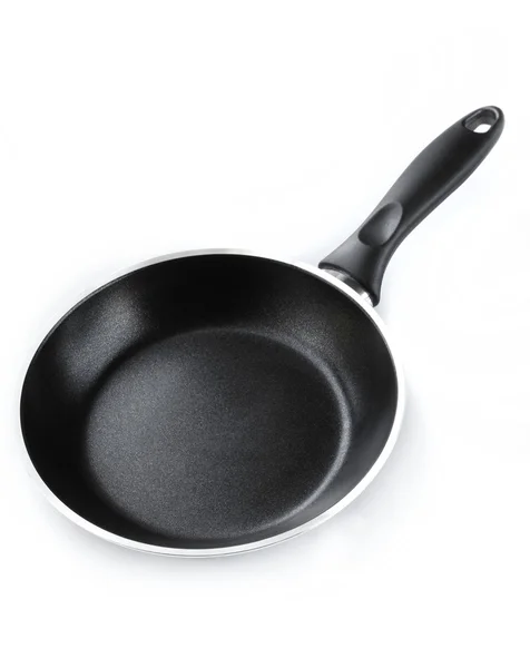 Frying pan on plain background — Stock Photo, Image