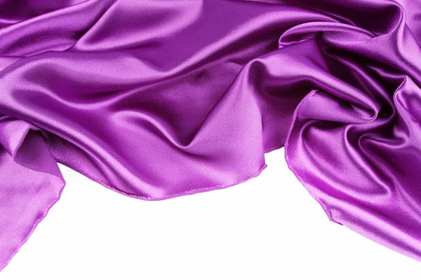 Tissu de soie violet sur fond uni — Photo