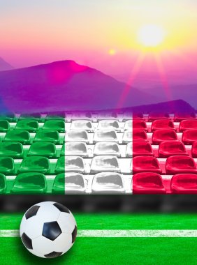 koltuk üzerinde İtalya bayrağı şekli