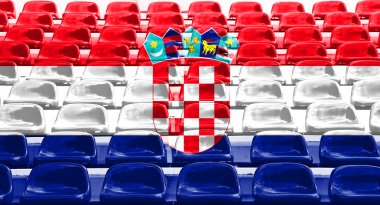 Hırvatistan bayrağı desen koltuk