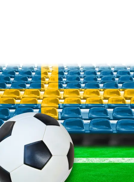 Sweden Flag Pattern on Seat — Stock Photo, Image