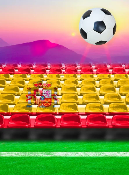 Patrón de bandera de España en el asiento —  Fotos de Stock
