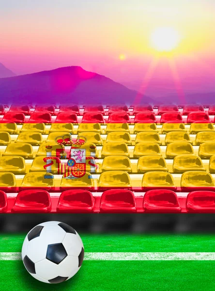 좌석에 스페인 국기 패턴 — 스톡 사진