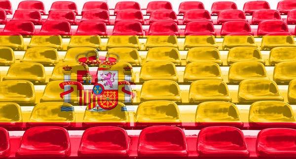 Флаг Испании на сиденье — стоковое фото