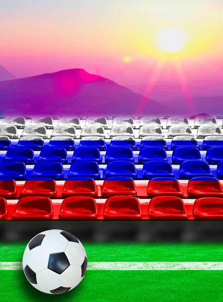 Russia Flag Pattern on Seat — Stock Photo, Image