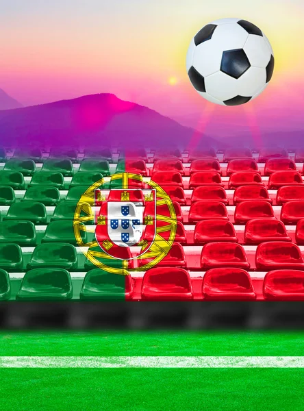 Portugal Flag Pattern on Seat — Stock Photo, Image