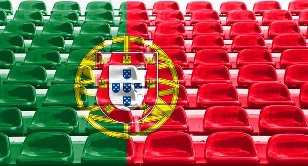 Portugal Flag Pattern on Seat — Stock Photo, Image