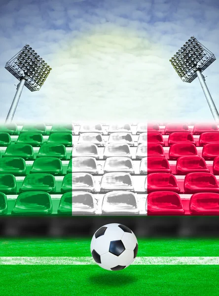 좌석에 이탈리아 국기 패턴 — 스톡 사진