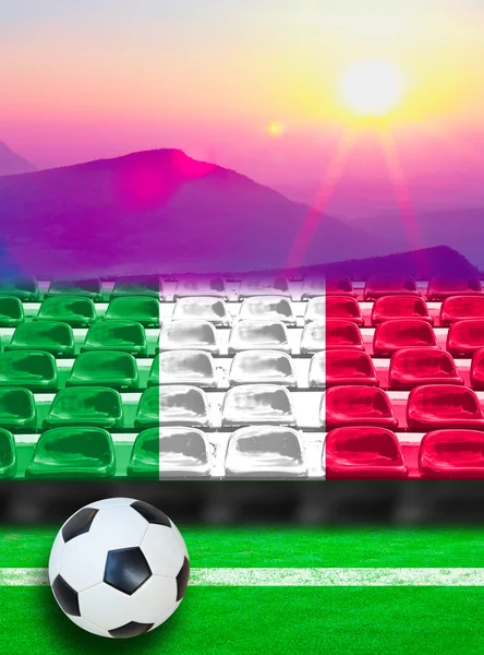 在座位上意大利国旗图案 — 图库照片