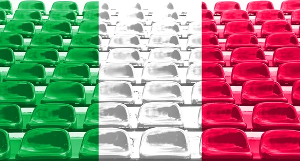 Wzór flagi Włochy na siedzenia — Zdjęcie stockowe