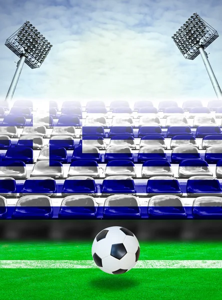 Řecko vzor vlajky na sedadle — Stock fotografie