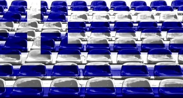 stock image Greece Flag Pattern on Seat