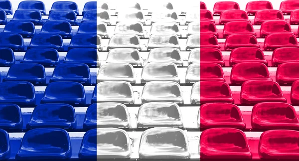 Флаг Франции на сиденье — стоковое фото