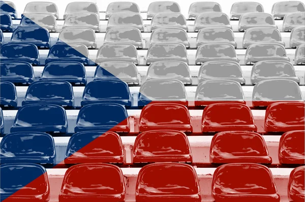 stock image Czech Republic flag pattern on seats