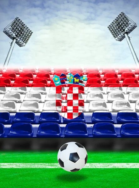 Κροατία σημαία μοτίβο στο κάθισμα — Φωτογραφία Αρχείου