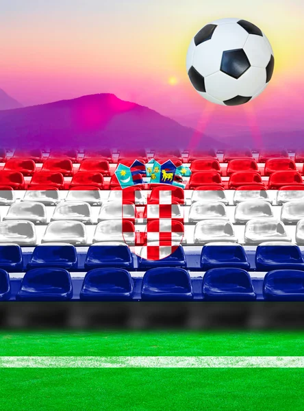 Croatia Flag Pattern on Seat — Stock Photo, Image