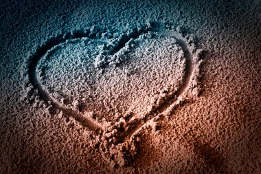 Heart on Sand clipart