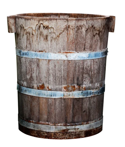 Cubo de madera vieja — Foto de Stock