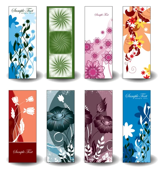 Bannières florales vectorielles . — Image vectorielle