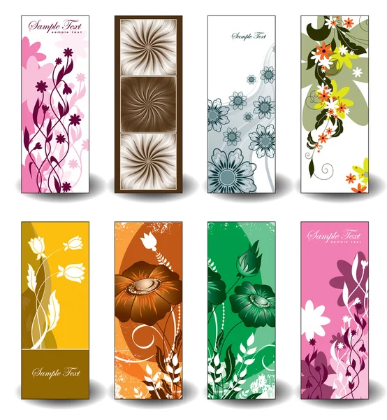 Bannières florales vectorielles . — Image vectorielle