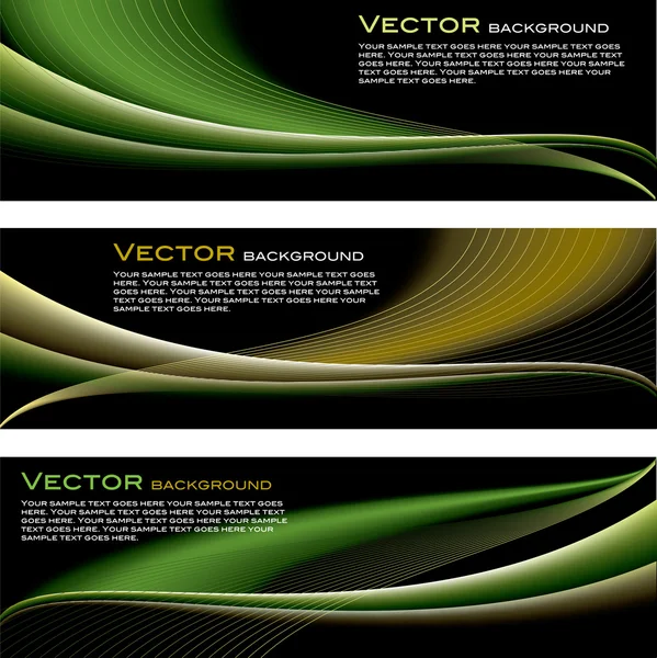 Vector Set of Backgrounds. Abstract Illustration. Waves. Eps10. — Stock Vector