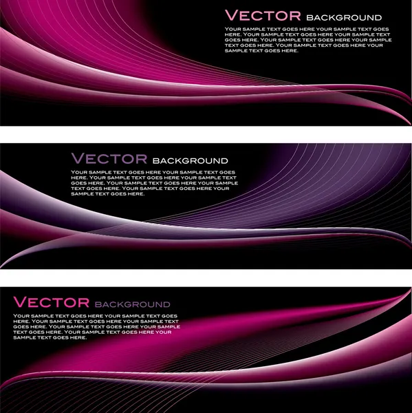 Vector Set of Backgrounds. Abstract Illustration. Waves. Eps10. — Stock Vector