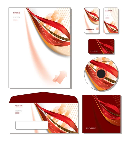 Corporate Identity Template Vector - letterhead, business and gift cards, c Royalty Free Stock Illustrations