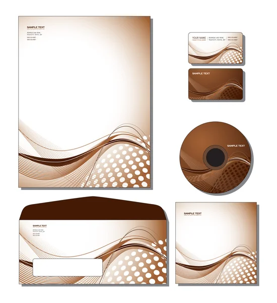 Corporate Identity Template Vector - letterhead, business and gift cards, c Stock Illustration