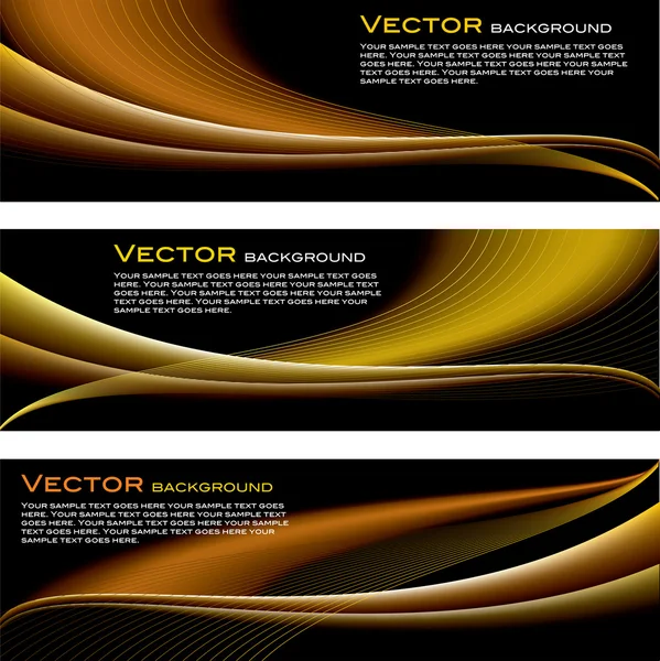 Abstract Vector Backgrounds. Conjunto de três . —  Vetores de Stock