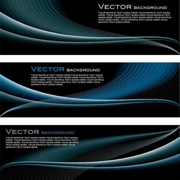 Abstract Vector Backgrounds. Conjunto de três . — Vetor de Stock
